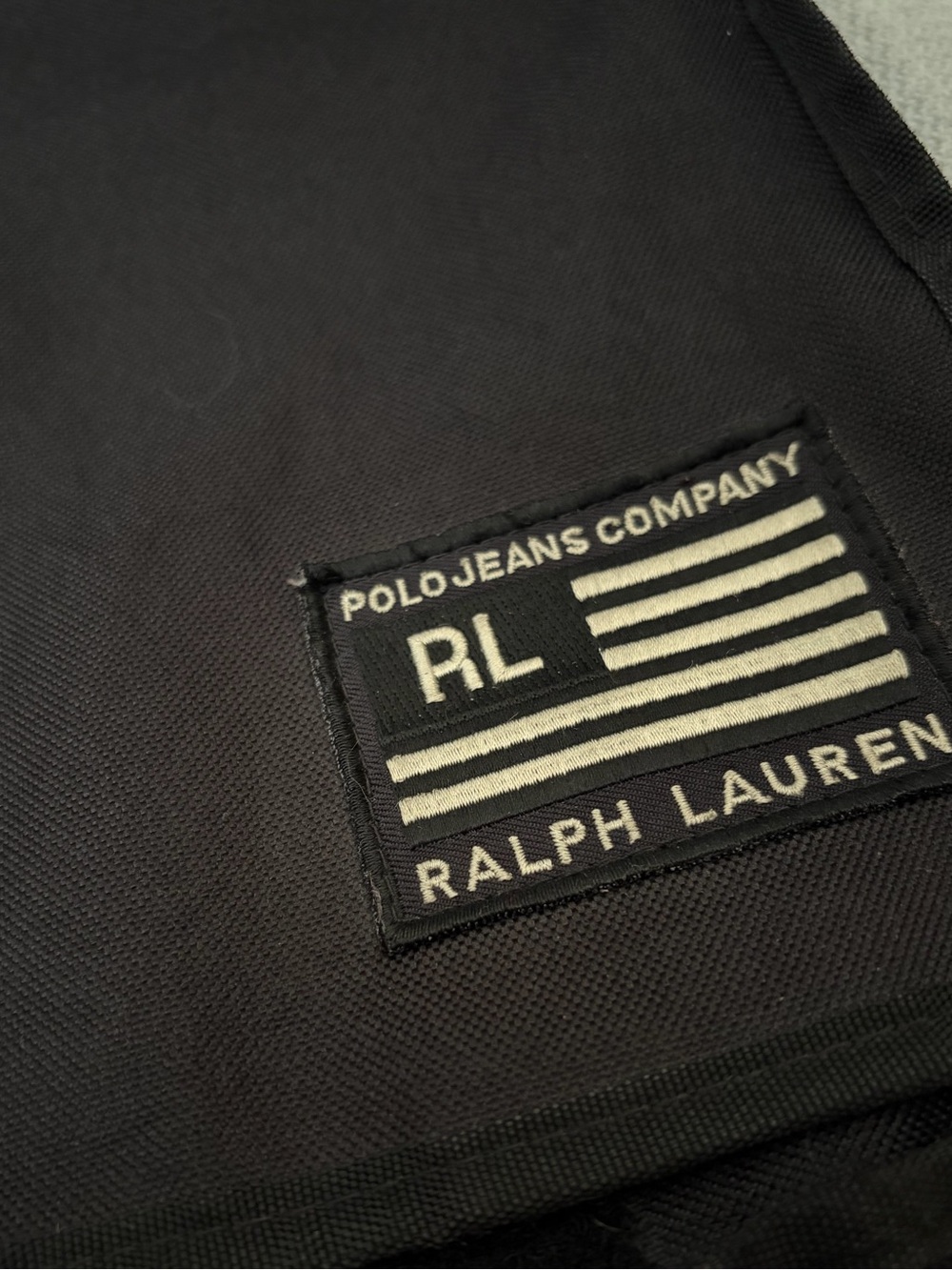 VINTAGE Polo Jeans Co Ralph Lauren Black Messenger Bag Crossbody - Picture 4 of 5